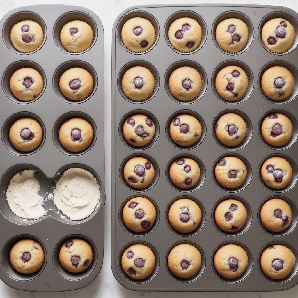 baking time for mini muffins vs. regular