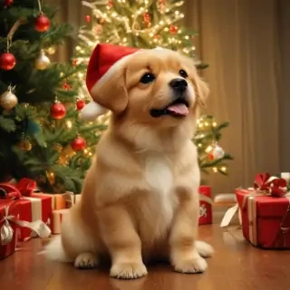 cute christmas dogs
