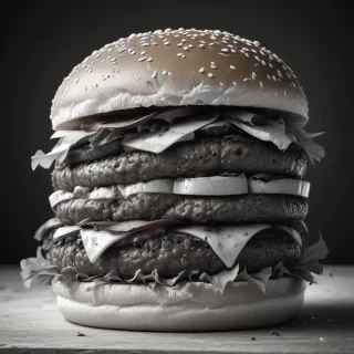 burger clipart black and white