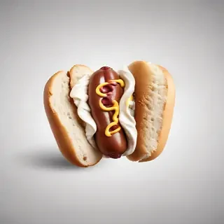hot dog clipart black and white