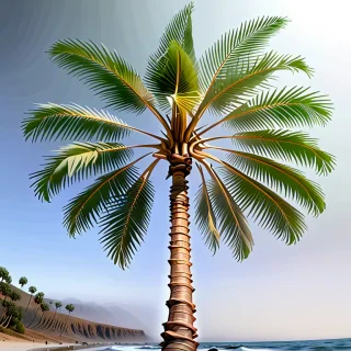 transparent palm tree