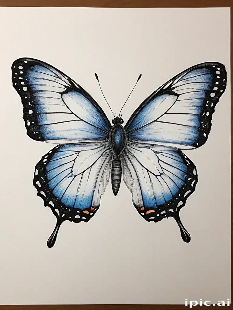 drawing pic of butterfly