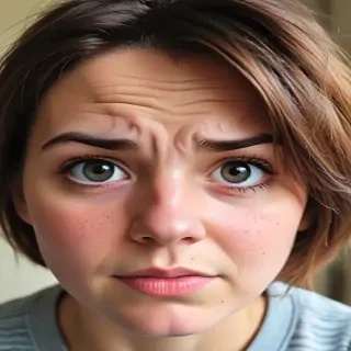 frustrated face