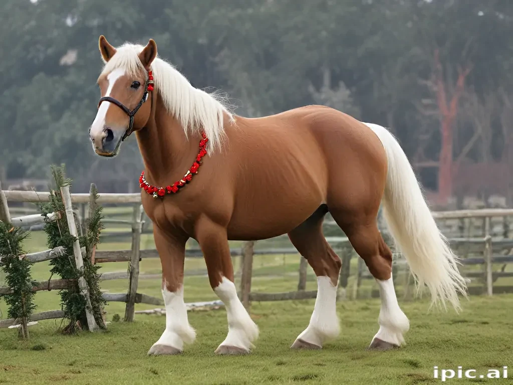 pictures of christmas horses