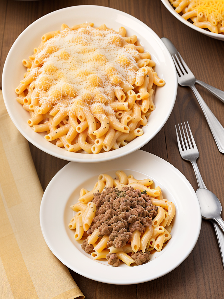 macaroni and cheese with ground beef