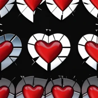broken heart black background
