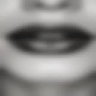 lips black and white clipart