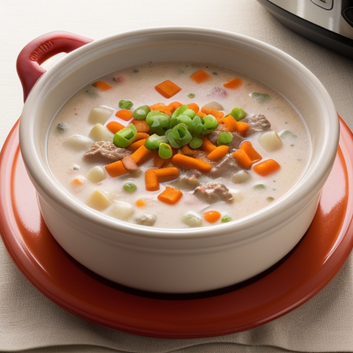crockpot creamy potato & hamburger soup