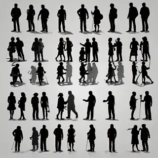 people silhouettes