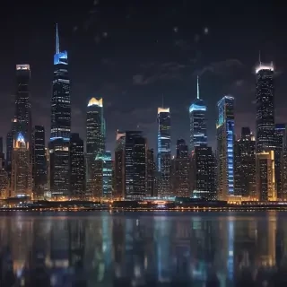 city lights background