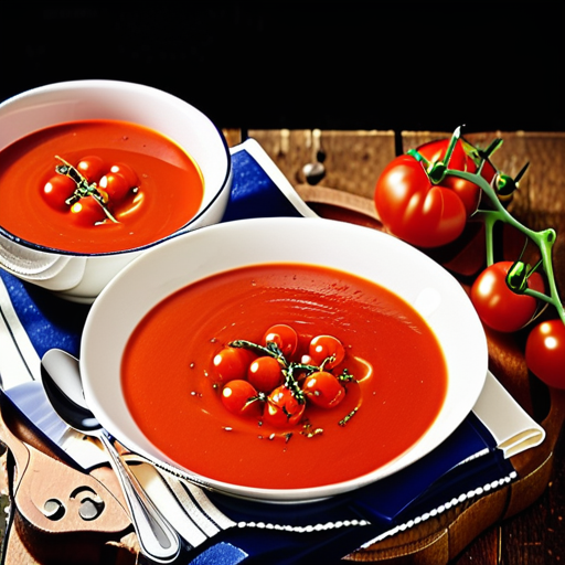tomato soup with cherry tomatoes