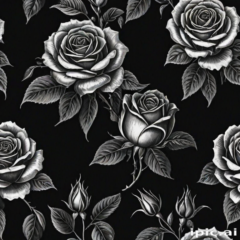 rose wallpaper black