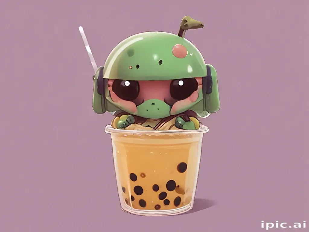 aesthetic cute boba wallpaper