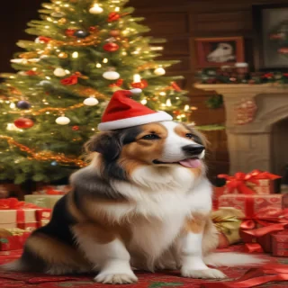christmas dogs wallpaper