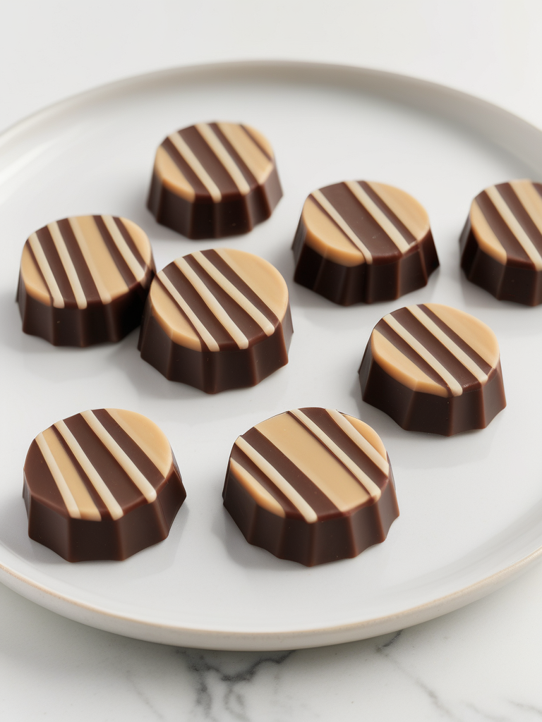 peanut butter candy with stripes