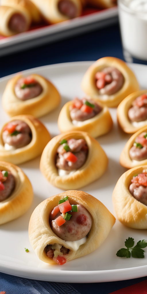rotel sausage and cream cheese crescents