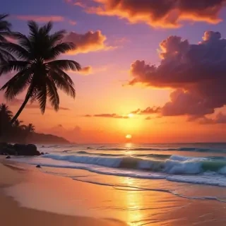 sunset wallpaper beach