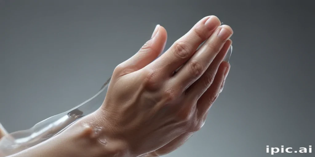 transparent praying hands