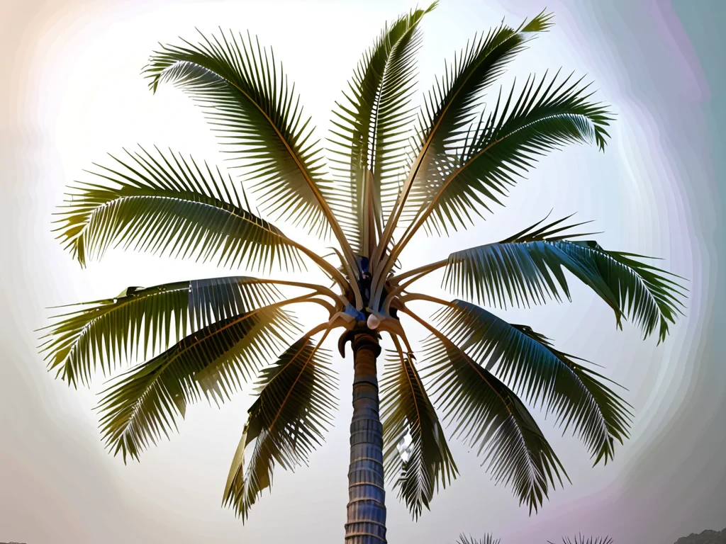 transparent palm tree