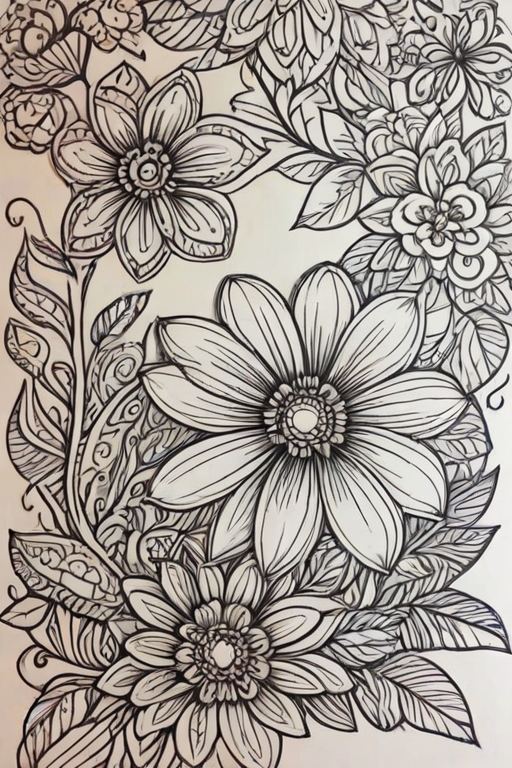 flower doodle art