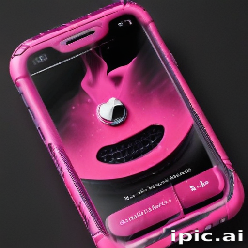 Vibrant Pink Smartphone with Unique Design and Eye-catching Screen Display