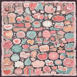 scrapbook stickers png