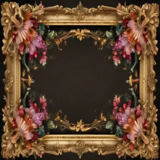 frame with flowers