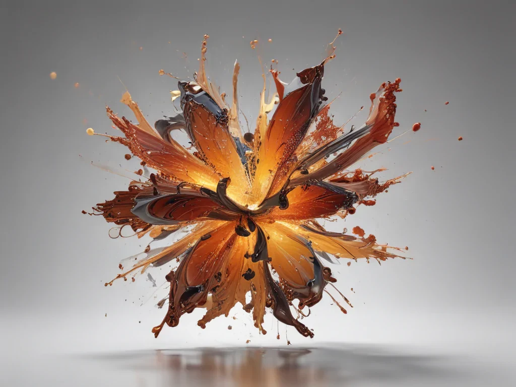 Dynamic Explosion of Vivid Colors Creating an Abstract Floral Design