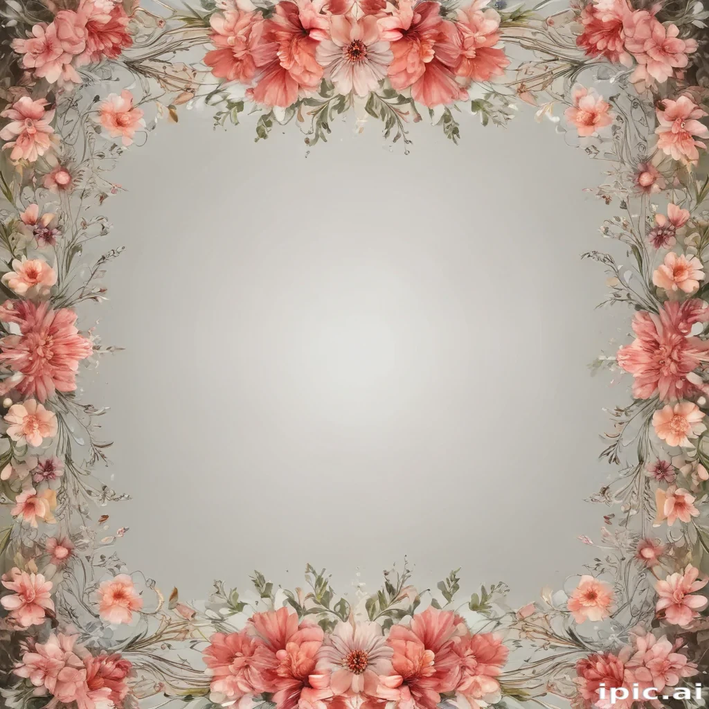 transparent floral border