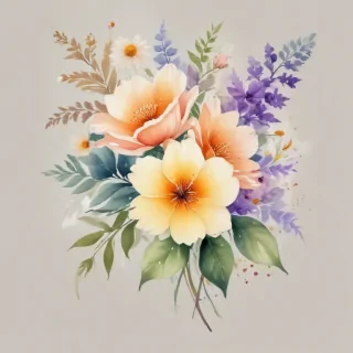watercolor flowers clipart