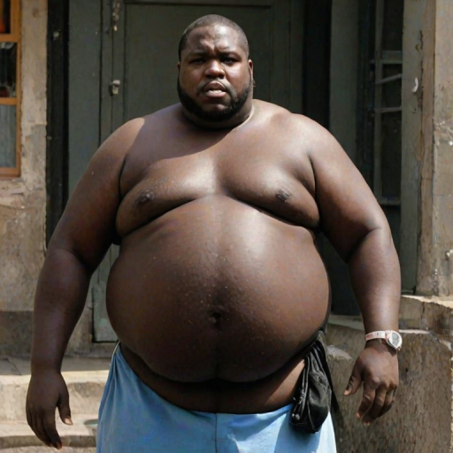 black fat man