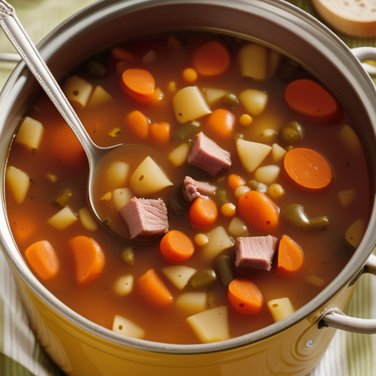 canning vegetable soup with meat