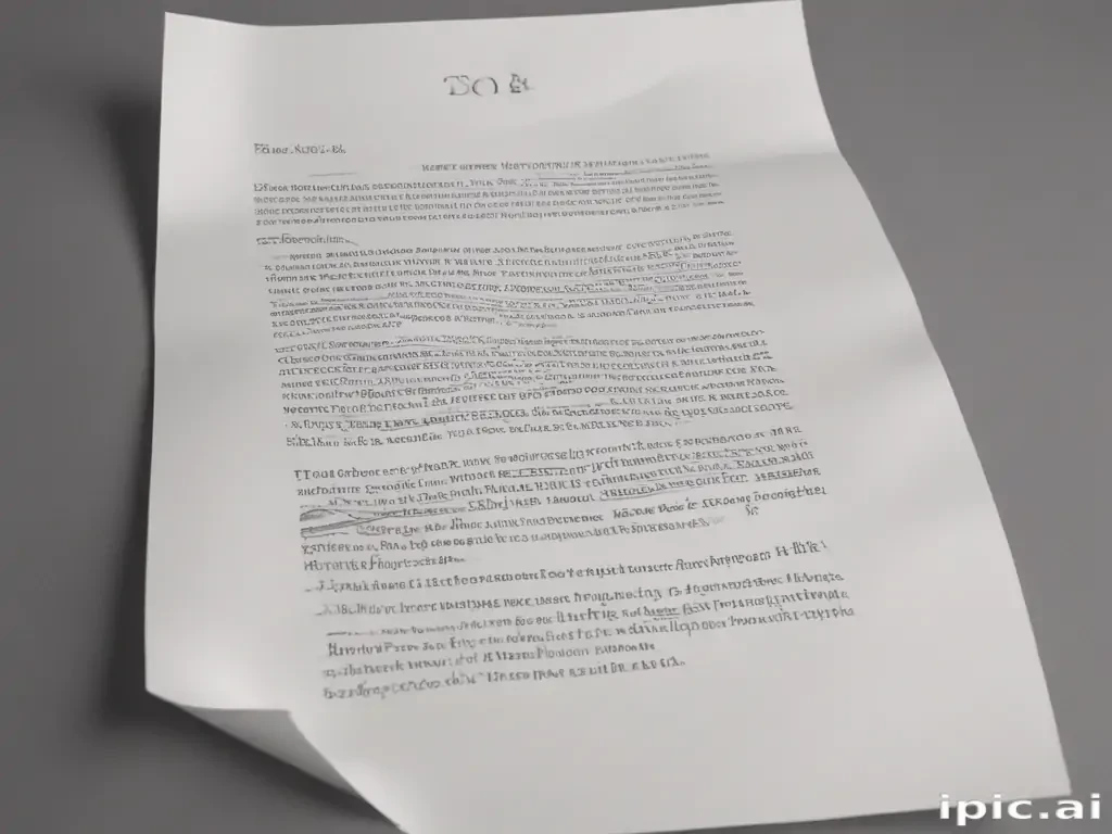 Document Featuring Distorted Text and Unusual Formatting on a White ...