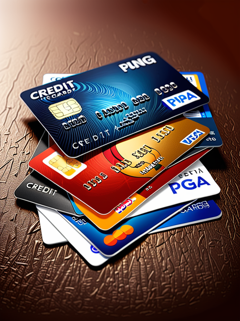 An Array of Colorful Credit Cards Piled on a Textured Surface