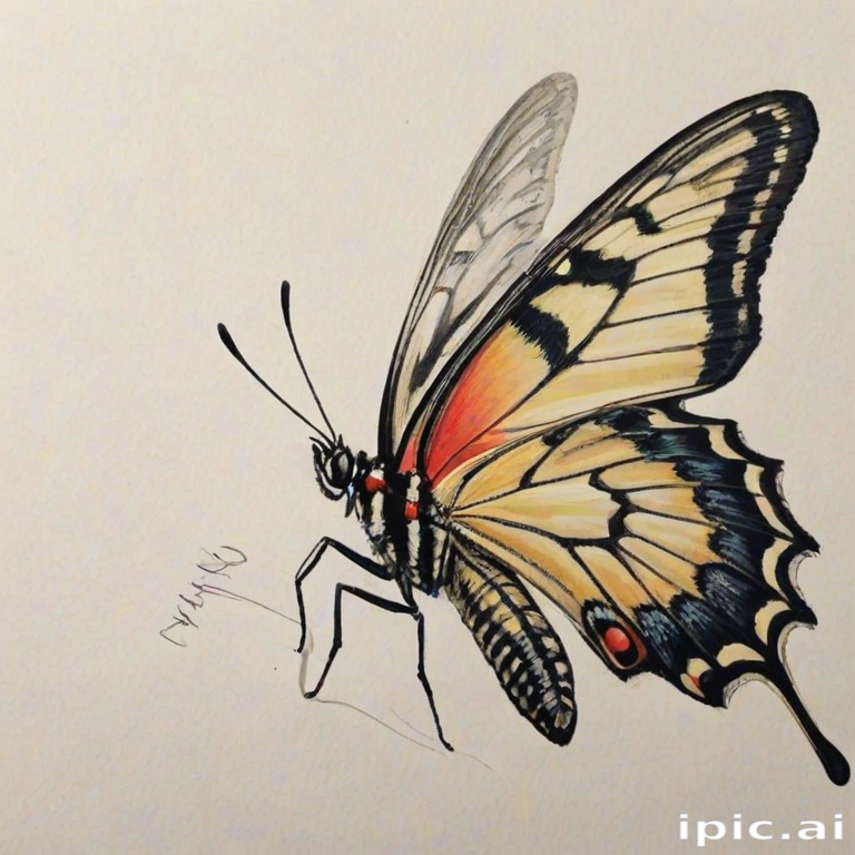 drawing butterfly