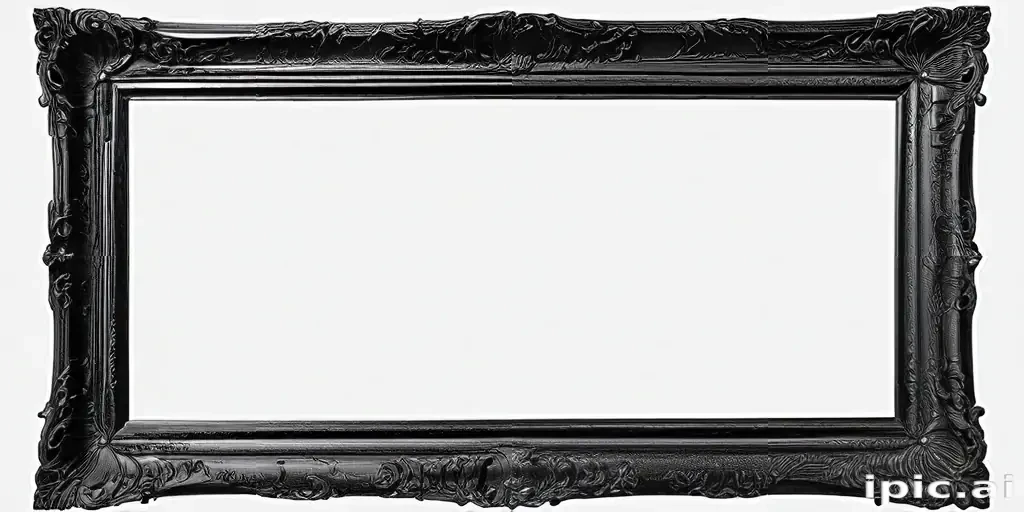black picture frame png