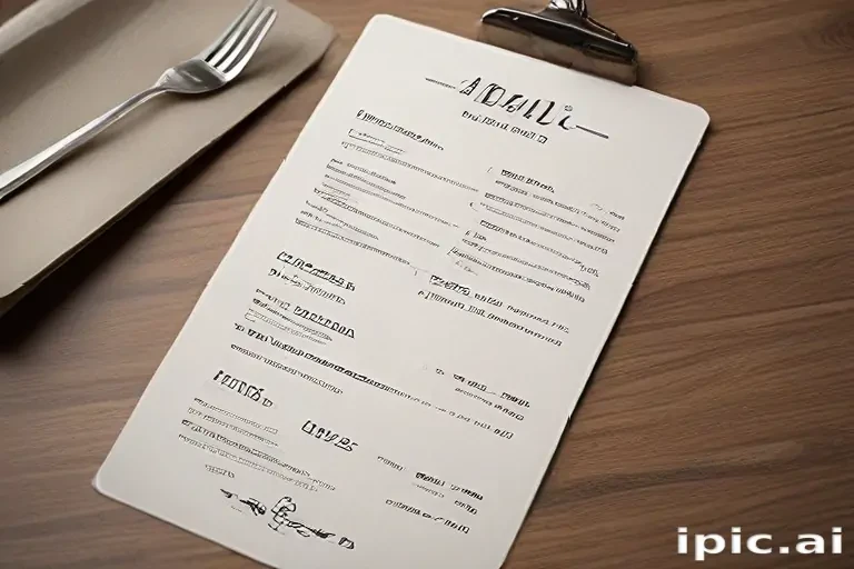 menu mock up