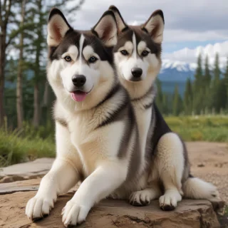 alaskan husky shepherd