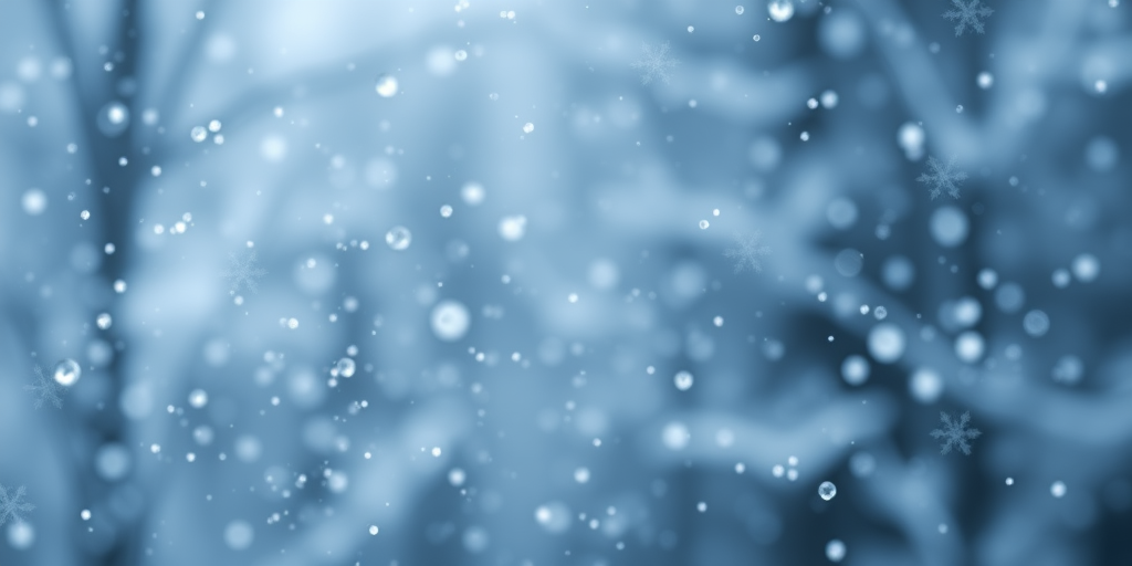 Create a high-resolution winter scene with falling snowflakes and stars, using a DSLR camera with a 50mm lens, aperture set to f/2.8, ISO 200, and a shutter speed of 1/250s, capturing a soft-focus background with a slight bokeh effect.