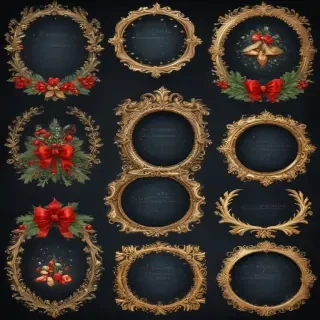 christmas clip art frames