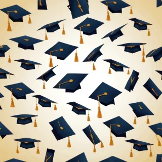graduation cap background