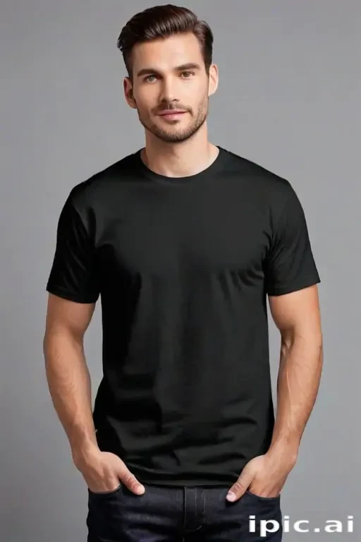 black t shirt mockup