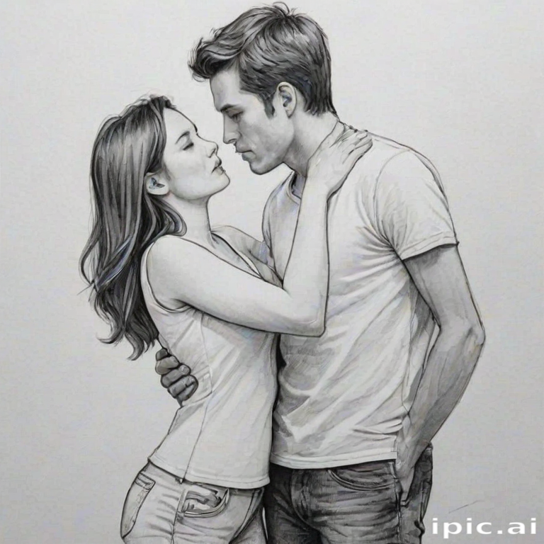 couple drawing poses