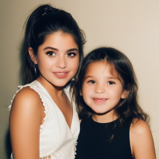 selena gomez with little sister