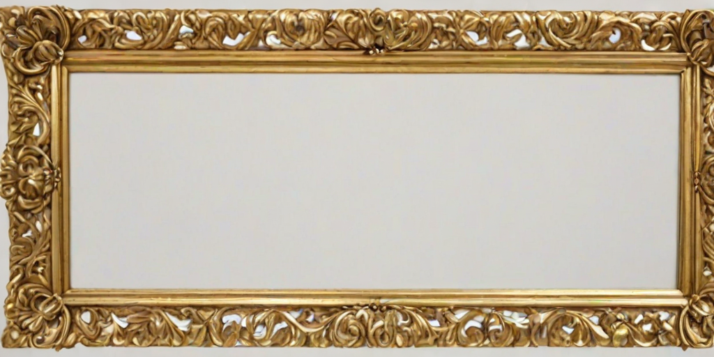 gold frame transparent