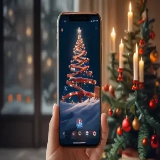 christmas phone wallpaper aesthetic