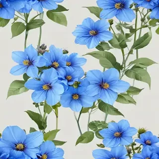 blue flowers transparent