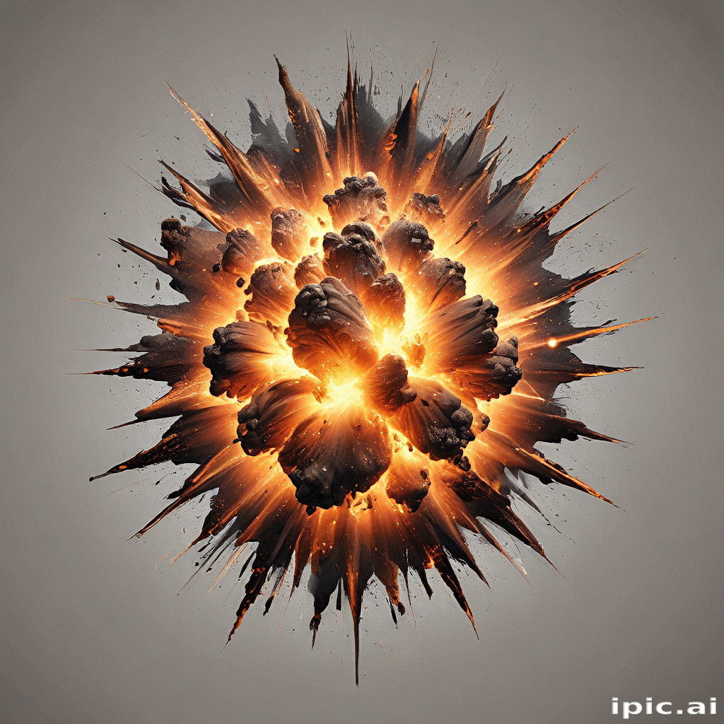 Dynamic Explosion of Fire and Smoke Creating Stunning Visual Impact