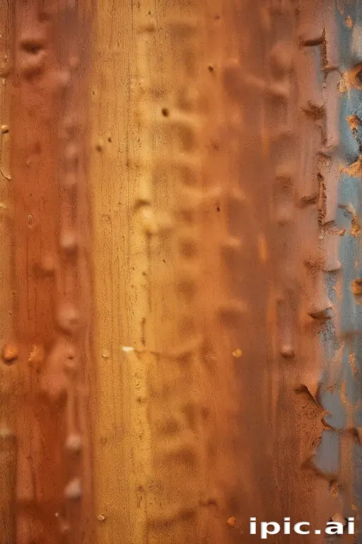 Abstract Close-Up of Textured Rusty Surface with Warm Earthy Tones
