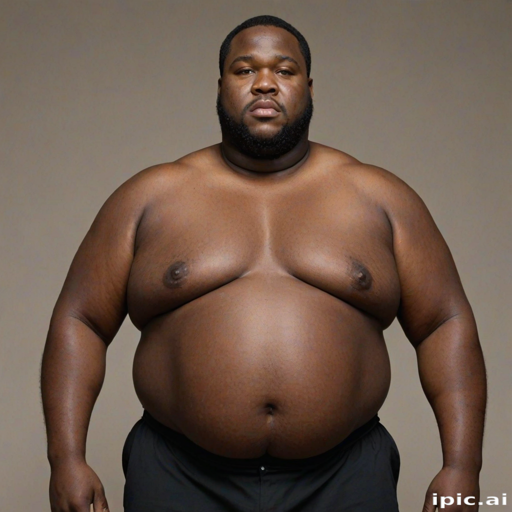 Confident Man Posing Strongly in a Neutral Background, Embracing His Body